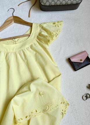 Летнее платье с прошвой, летнее желтое платье, летний сарафан, пляжное платье zara5 фото