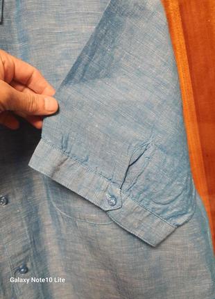 Franco bettoni стильная легкая летняя рубашка лен хлопок6 фото