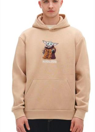 Худі cropp з grogu грогу мандалорець mandalorian star wars новий толстовка кенгурушка худи мандалорець стар ворс кофта свитшот з капюшоном начесом
