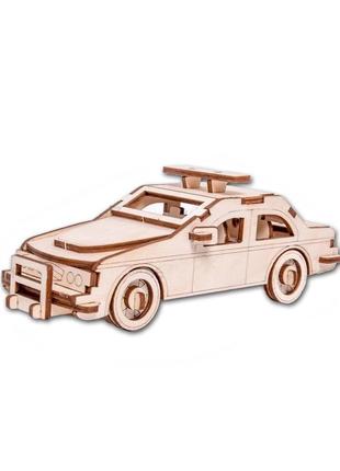 Конструктор woodcraft из дерева полицейская машинка 16.7х6.5х4.6см