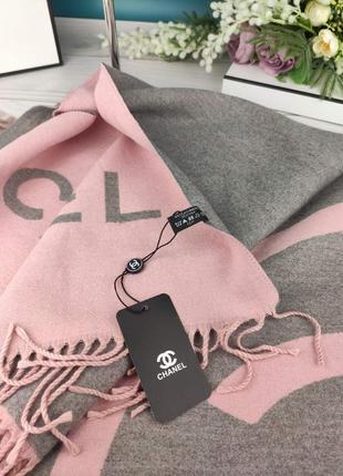 Теплый шарф палантин платок в стиле шанель