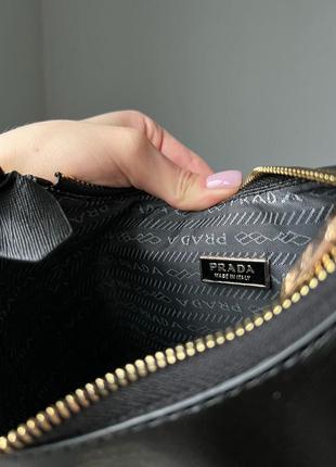 Женская сумка prada leather black9 фото