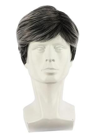 Парик мужской короткий черный с сединой vc men 3571 / mw002a