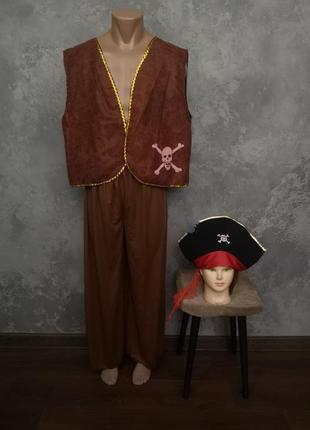 Карнавальный костюм пират xl косплей хелоуин хэлоуин карнавал маскарад костюм шляпа