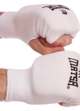 Перчатки (накладки) для карате matsa ma-0009-w размер xs-xl белый