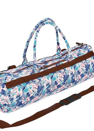 Сумка для йога коврика kindfolk yoga bag zelart fi-6969-5 розовый-голубой