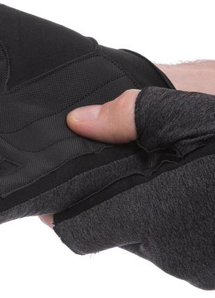 Перчатки для фитнеса и тренировок hard touch fg-001 xs-l черный3 фото