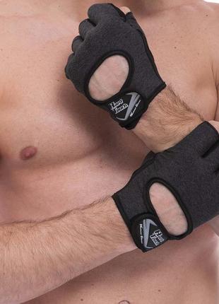 Перчатки для фитнеса и тренировок hard touch fg-001 xs-l черный4 фото