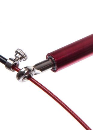 Скакалка швидкісна кросфіт із підшипником і сталевим тросом з алюмінієвими ручками zelart fi-1797 3 м кольору в2 фото