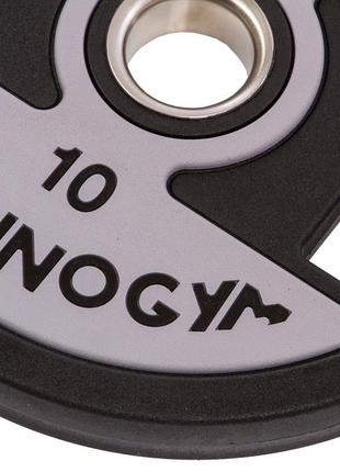 Блины (диски) полиуретановые technogym tg-1837-10 51мм 10кг черный2 фото