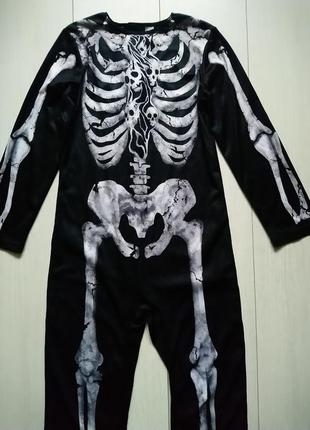 Скелет на хеллоуин костюм halloween 9-10 лет