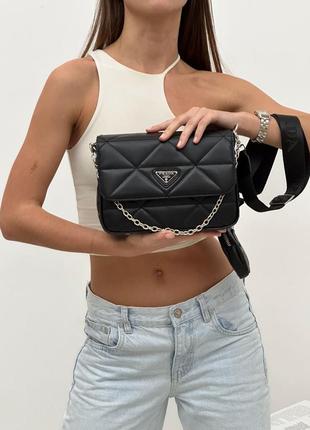 Женская сумка prada padded black