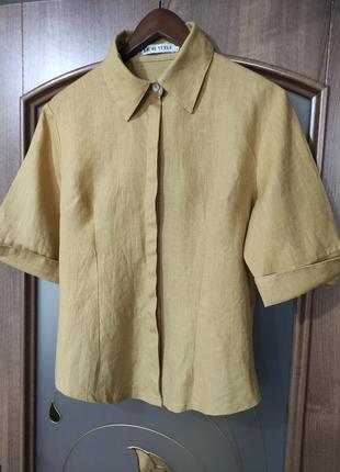 Льняна сорочка / блуза lauri style (100% льон)9 фото