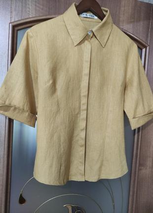 Льняна сорочка / блуза lauri style (100% льон)8 фото