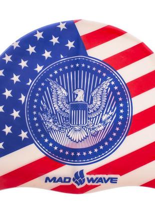 Шапочка для плавания madwave usa m055303000w синий-красный