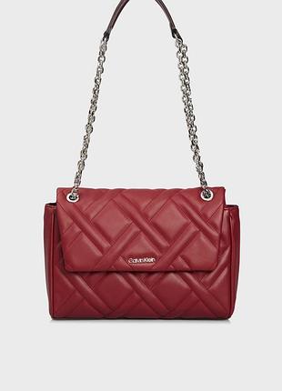 Calvin klein женская бордовая сумка