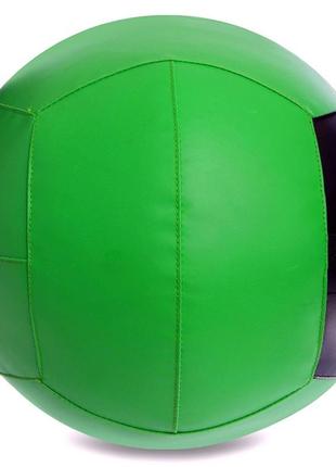 М'яч набивний для кросфіту волбол wall ball zelart fi-5168-4 4 кг чорний-зелений2 фото