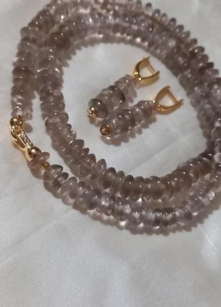 Намисто,раух топаз,сережки,5 фото