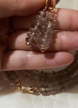 Намисто,раух топаз,сережки,3 фото