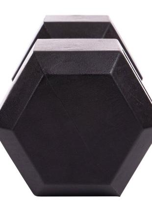 Гантель суцільна шестигранна zelart ln-1205-27_5 1 шт 27,5 кг3 фото