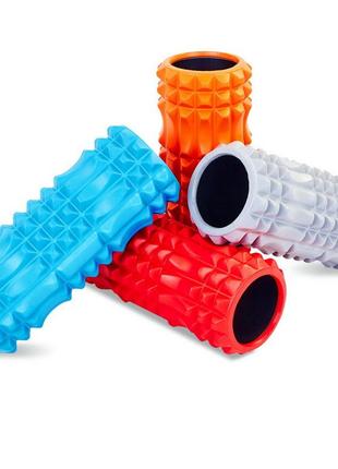 Ролер для йоги та пілатесу (мфр рол) grid spine roller zelart fi-5712 33 см кольору в асортименті10 фото
