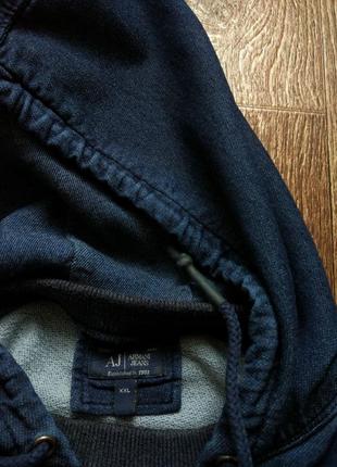 Синее мужское худи свитшот футболка armani jeans размер l-xl4 фото