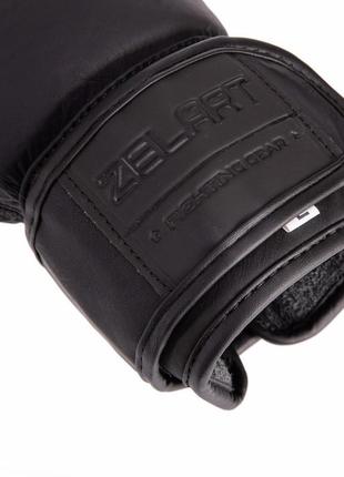 Снарядні рукавички шкіряні zelart vl-3096 розмір s-xl чорний3 фото