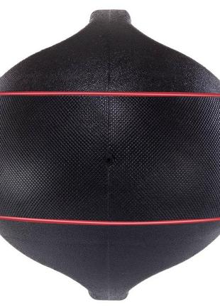 Мяч медицинский медбол с двумя ручками zelart ta-7827-7 вес-7кг d-27,5см черный-красный4 фото