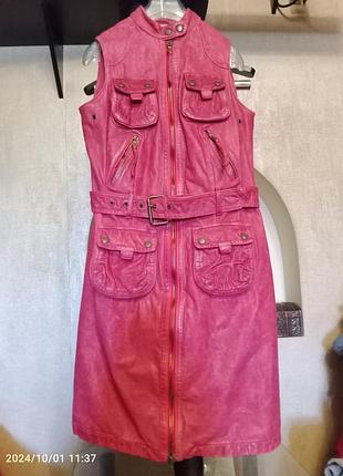 Marlboro classic leather dress. rare. сукня. шкіра.