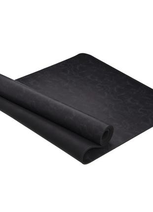 Килимок для фітнесу та йоги record fi-8308-1 розмір 183x68x0,6 см чорний