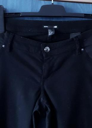 Стрейчевые котоновые брюки, джинсы для беременных, 52-54, хлопок, гипоаллергенный полиэстер, эластан, mama by h&m3 фото