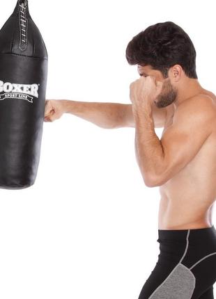 Мішок боксерський шоломоподібний малий шолом boxer 1004-02 висота 75 см чорний синій5 фото