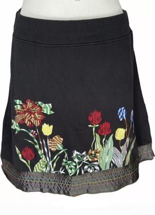 Desigual вышивка утепленная юбка a-line