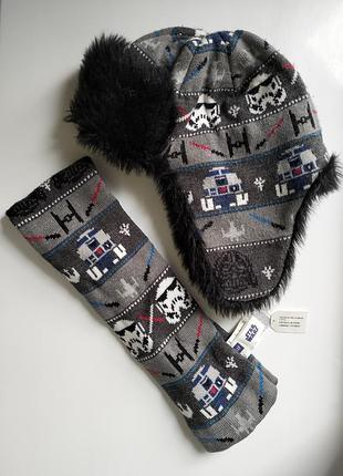 Комплект шапка + шарф star wars зоряні війни gap