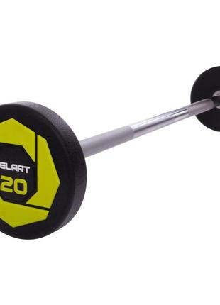 Штанга фіксована пряма поліуретанова zelart urethane barbell ta-2689-20 довжина-104 см 20 кг1 фото