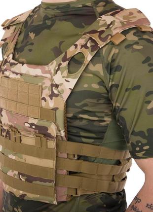 Плитоноска для бронепластин із системою molle military rangers zk-5515 кольору в асортименті5 фото