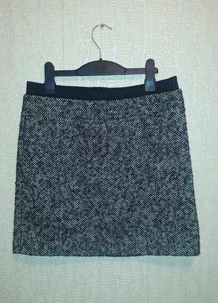 Брендовая теплая шерстяная базовая юбка ann taylor