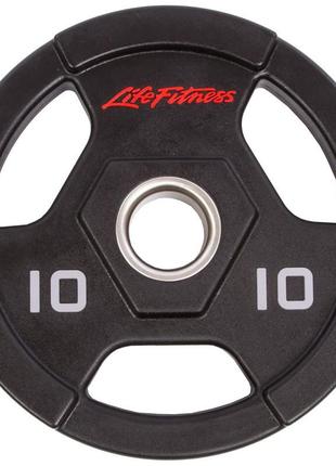 Диски (диски) поліуретанові life fitness sc-80154-10 51 мм 10 кг чорний3 фото