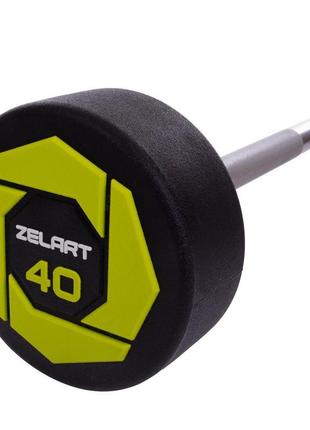 Штанга фиксированная прямая полиуретановая zelart urethane barbell ta-2689-40 длина-112см 40кг3 фото