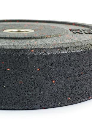 Блины (диски) бамперные для кроссфита record raggy bumper plates ta-5126-25 51мм 25кг черный3 фото