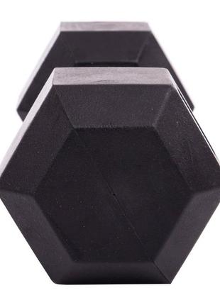 Гантель цельная шестигранная zelart ln-1205-10 1шт 10кг3 фото