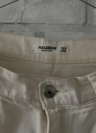 Джинсы белые pull & bear2 фото