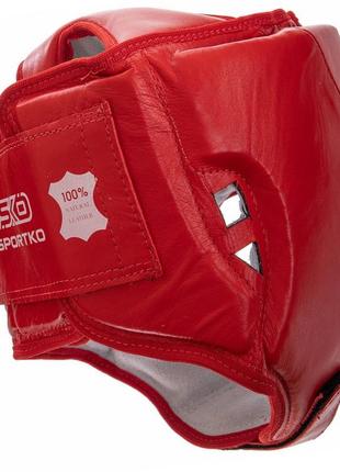 Шолом боксерський відкритий шкіряний фбу sportko ок1 sp-4706 м-xl кольору в асортименті9 фото