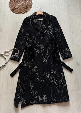 Обалденное пальто миди с поясом (шерсть/мохер)