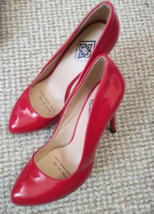 Туфлі червоні класичні "човники"