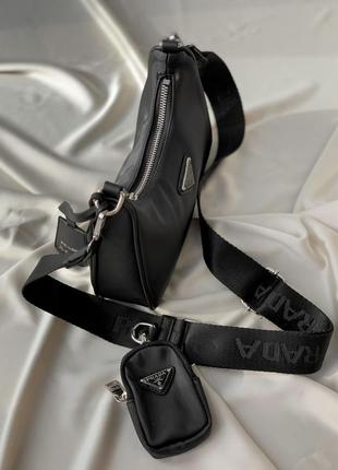 Жіноча сумка prada re-edition mini black6 фото