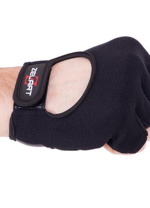 Перчатки для фитнеса и тренировок кожаные zelart sb-161573 s-xxl черный5 фото