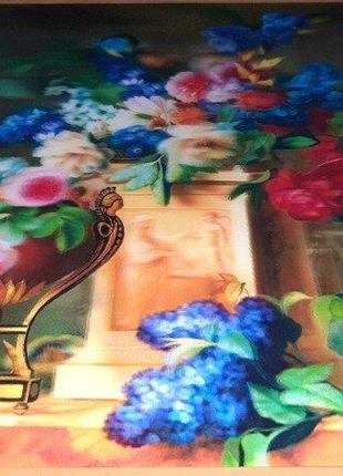 Объемная 3d картина цветы