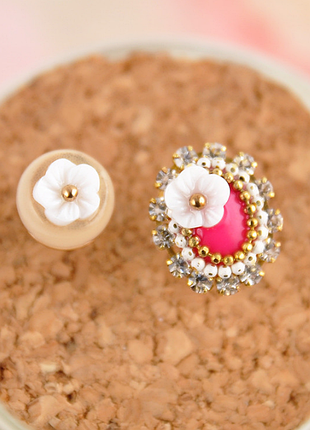 Серьги не парные "цветок"