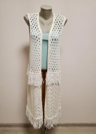 Шикарна брендова ажурна безрукавка
